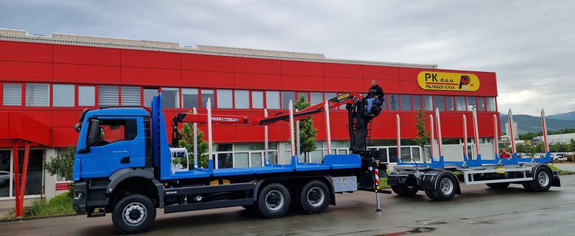 Isporuka šumarske nadogradnje s Palfinger EPSILON dizalicom M120Z96 za tvrtku Budo Export